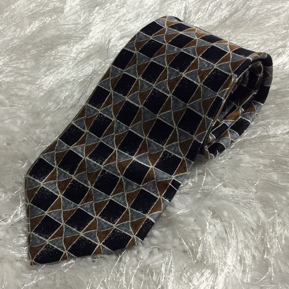 Manzoni silk tie NWOT - Picture 6 of 8